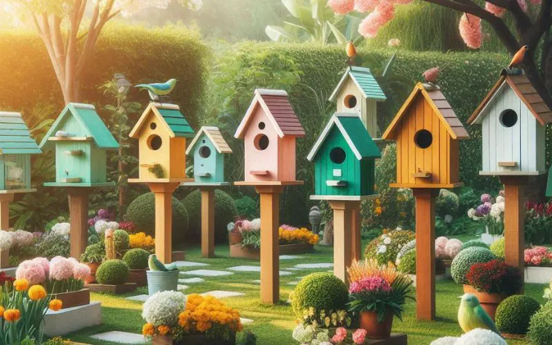 Birdhouse on Pedestals