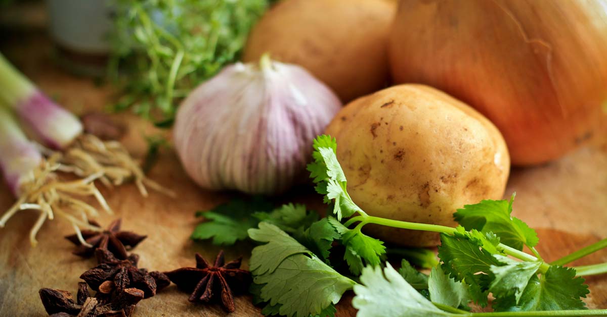 Fresh ingredients for cooking